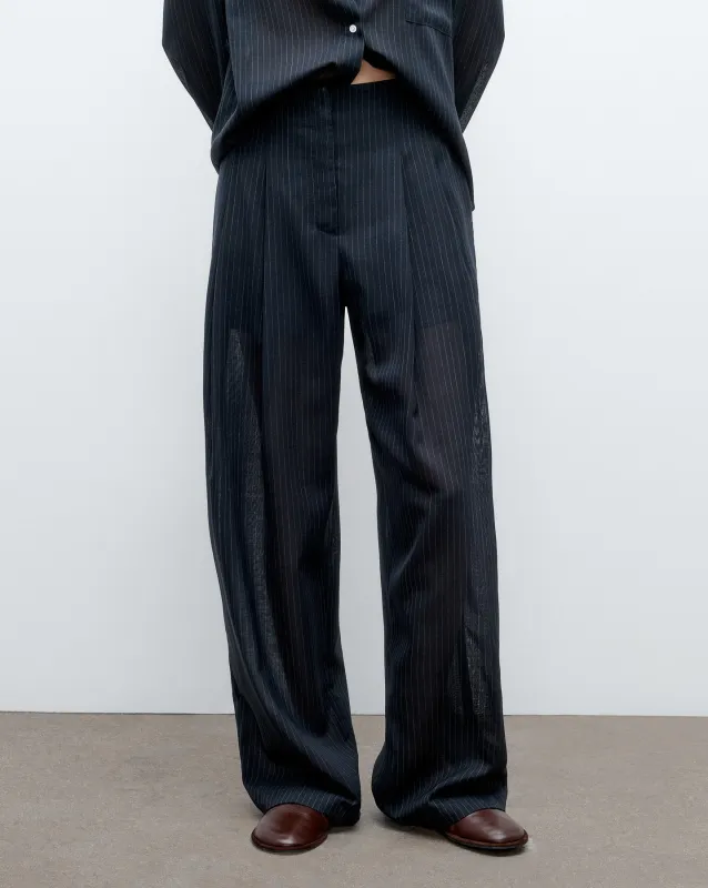 Carrie's Trouser in Wool Voile sold by TWP CLOTHING