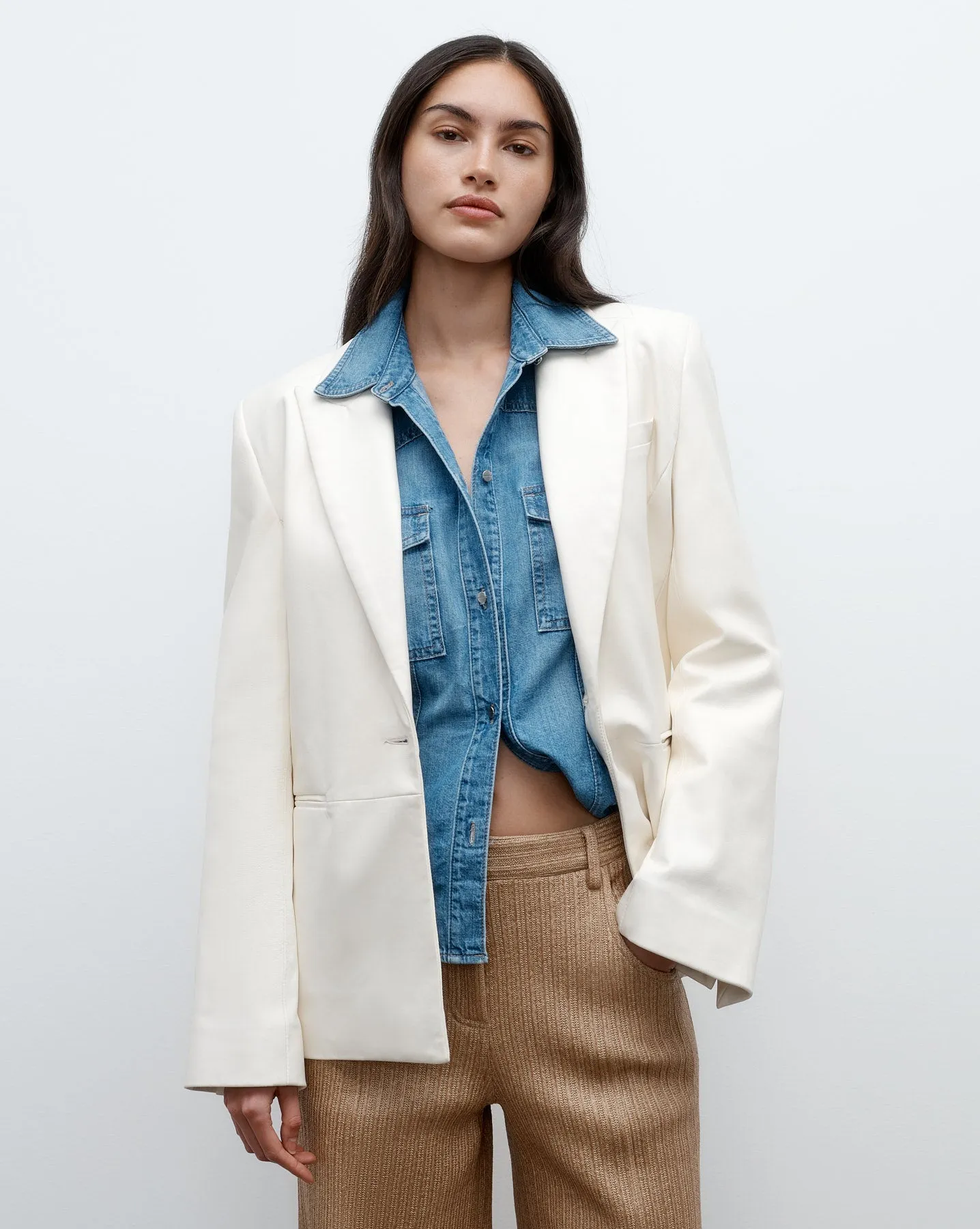 Husband Blazer in Paper Leather sold by TWP CLOTHING product image thumbnail 2