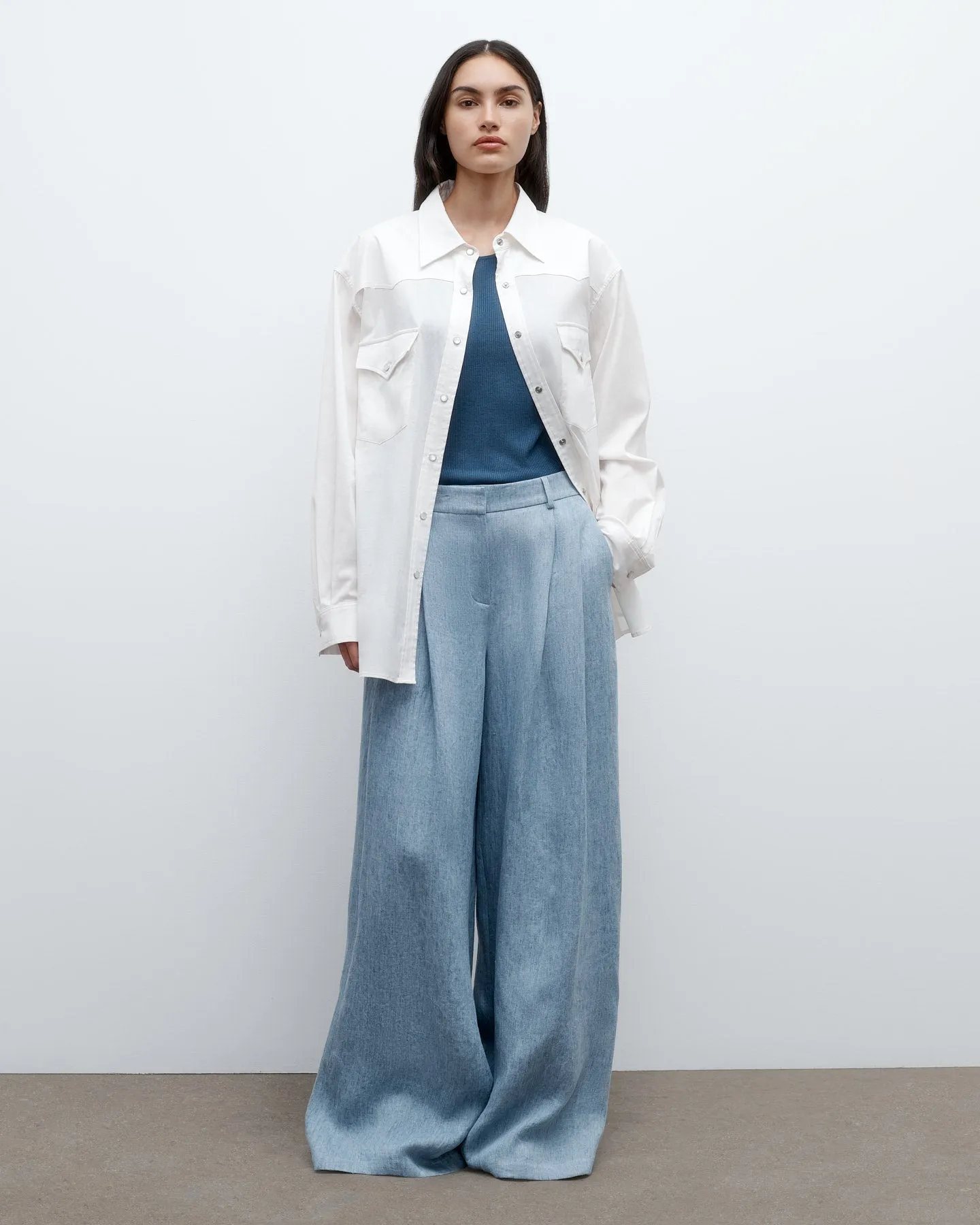 Dutton Shirt in Yarn Dyed Cotton Silk sold by TWP CLOTHING product image thumbnail 5