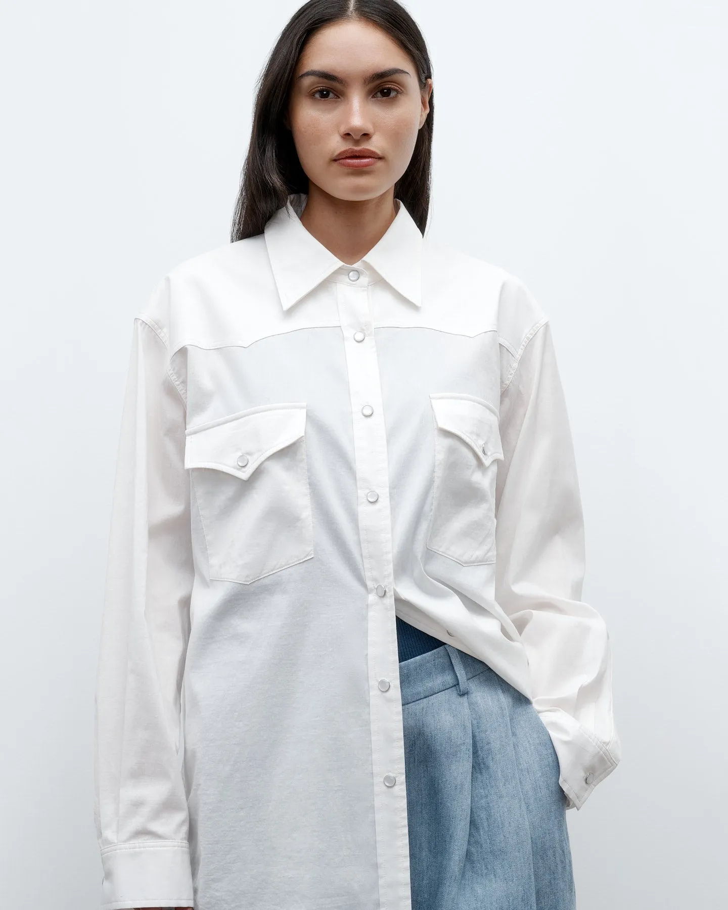 Dutton Shirt in Yarn Dyed Cotton Silk sold by TWP CLOTHING product image thumbnail 3