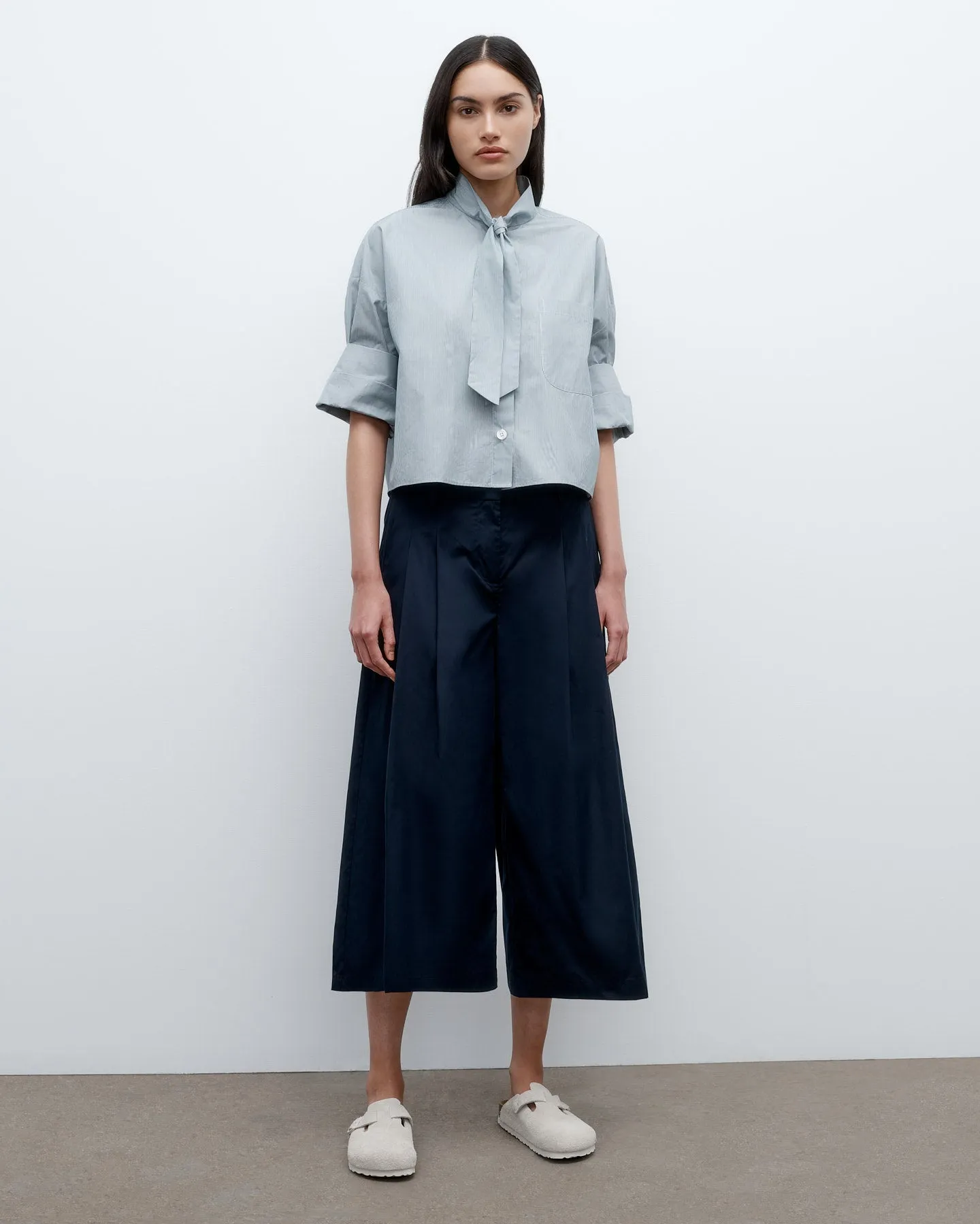 Cropped Didi Pant in Vintage Washed Poplin sold by TWP CLOTHING