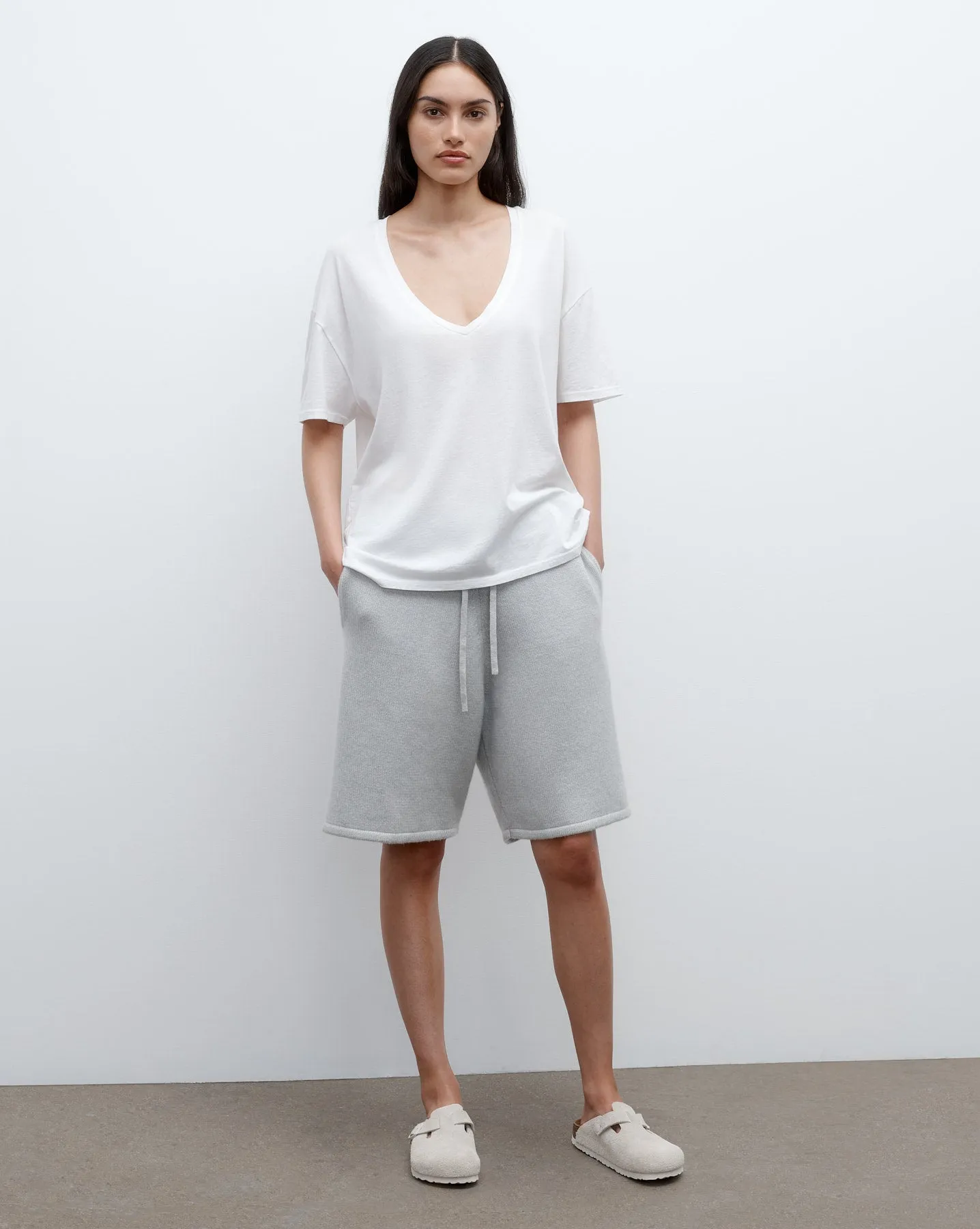 Deep V Tee in Supima Cotton sold by TWP CLOTHING