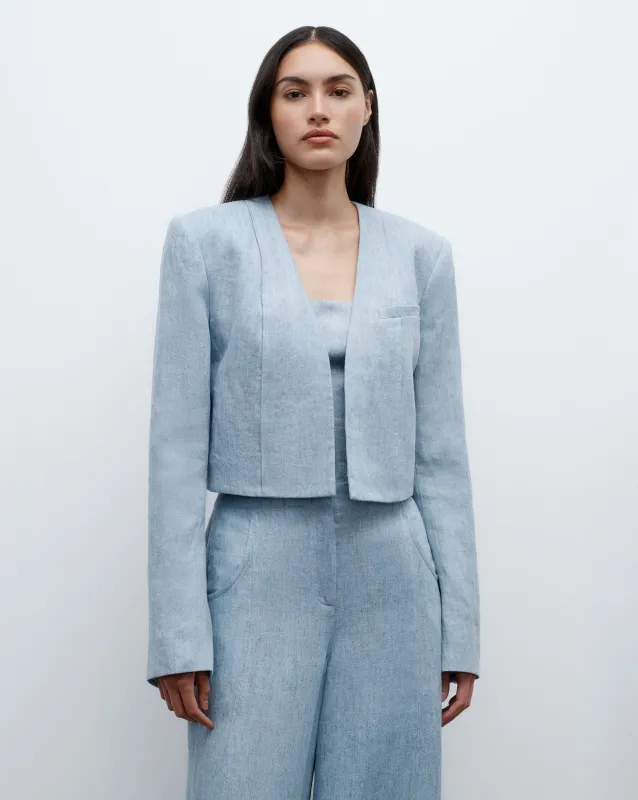Drink at Costes Jacket in Lightweight Washed Hemp Denim sold by TWP CLOTHING