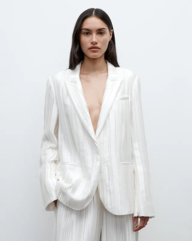Next Boyfriend Blazer in Crushed Silk Charmeuse sold by TWP CLOTHING