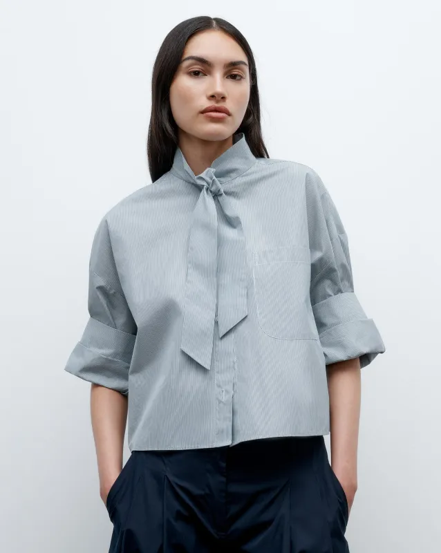 Next Ex Shirt with Tie in Baroness Stripe Cotton sold by TWP CLOTHING