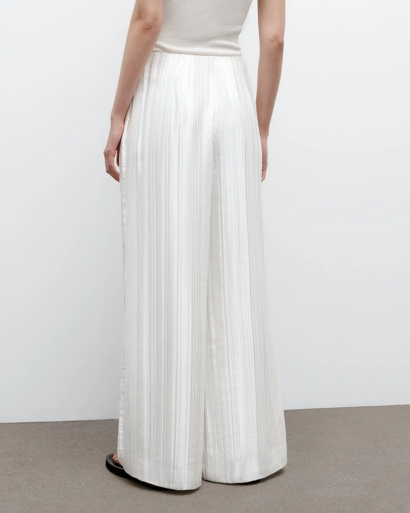 High Waisted Trouser in Crushed Silk Charmeuse sold by TWP CLOTHING product image thumbnail 5