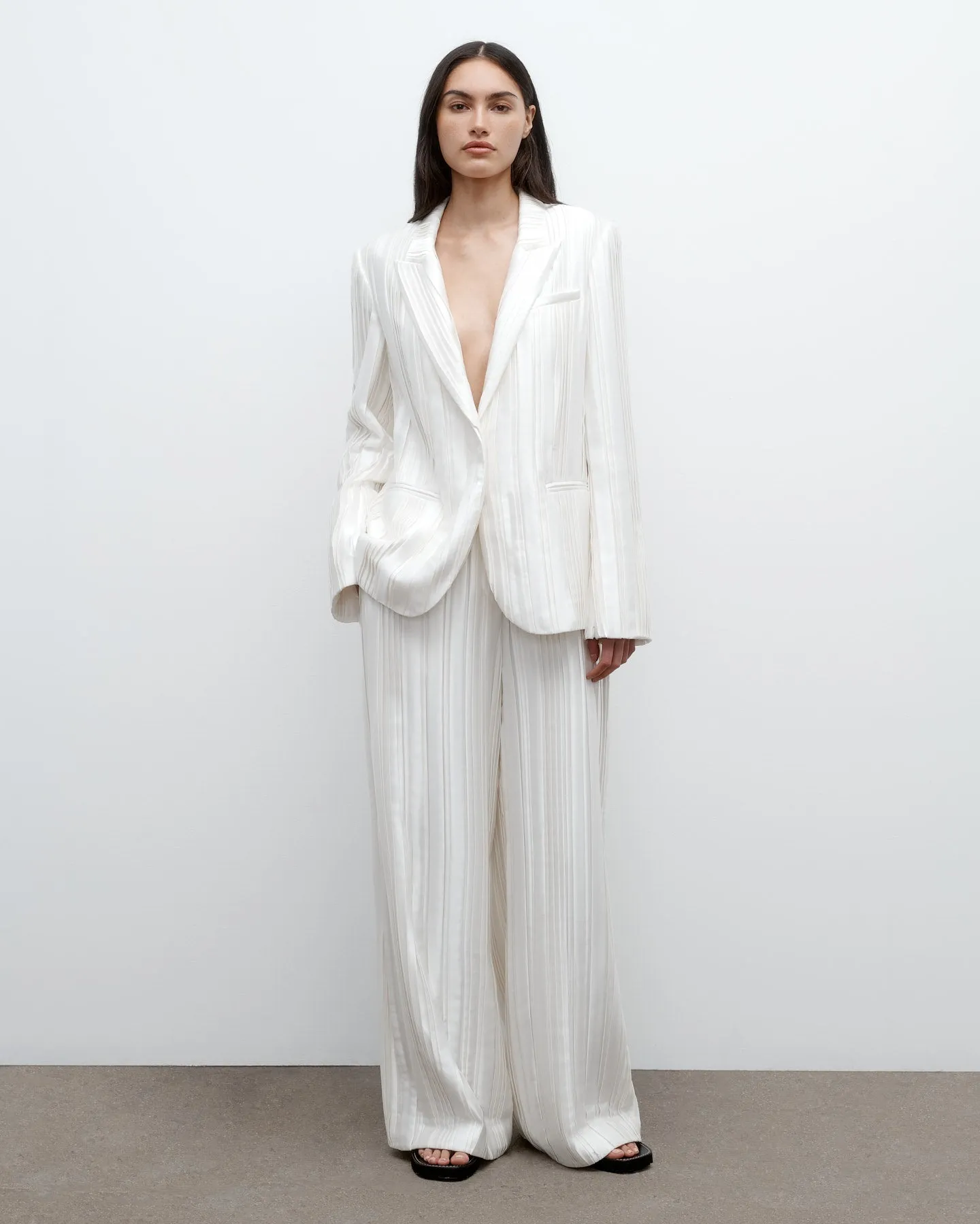 High Waisted Trouser in Crushed Silk Charmeuse sold by TWP CLOTHING product image thumbnail 3