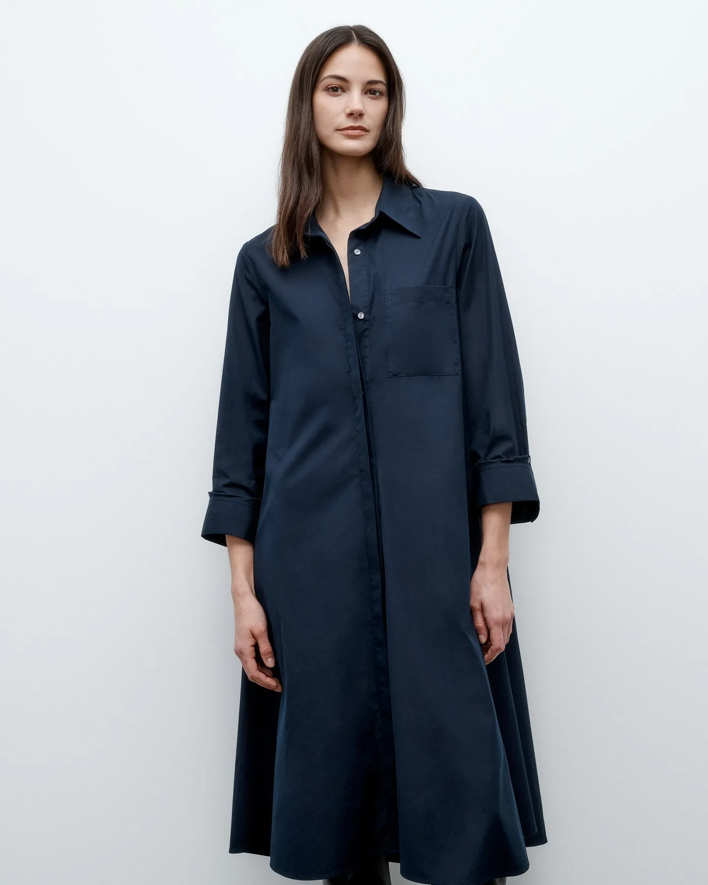 Handkerchief Midi Jenny's Gown in Vintage Washed Poplin sold by TWP CLOTHING product image thumbnail 2