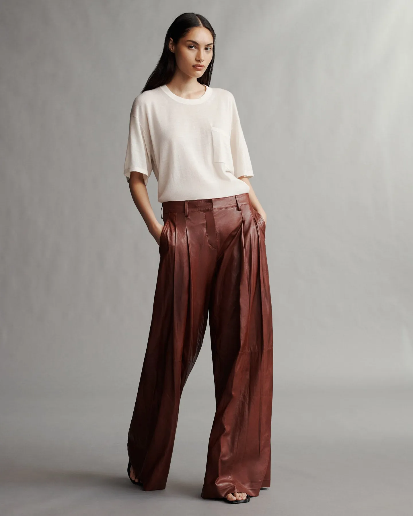 Didi Pant in Paper Leather sold by TWP CLOTHING product image thumbnail 2