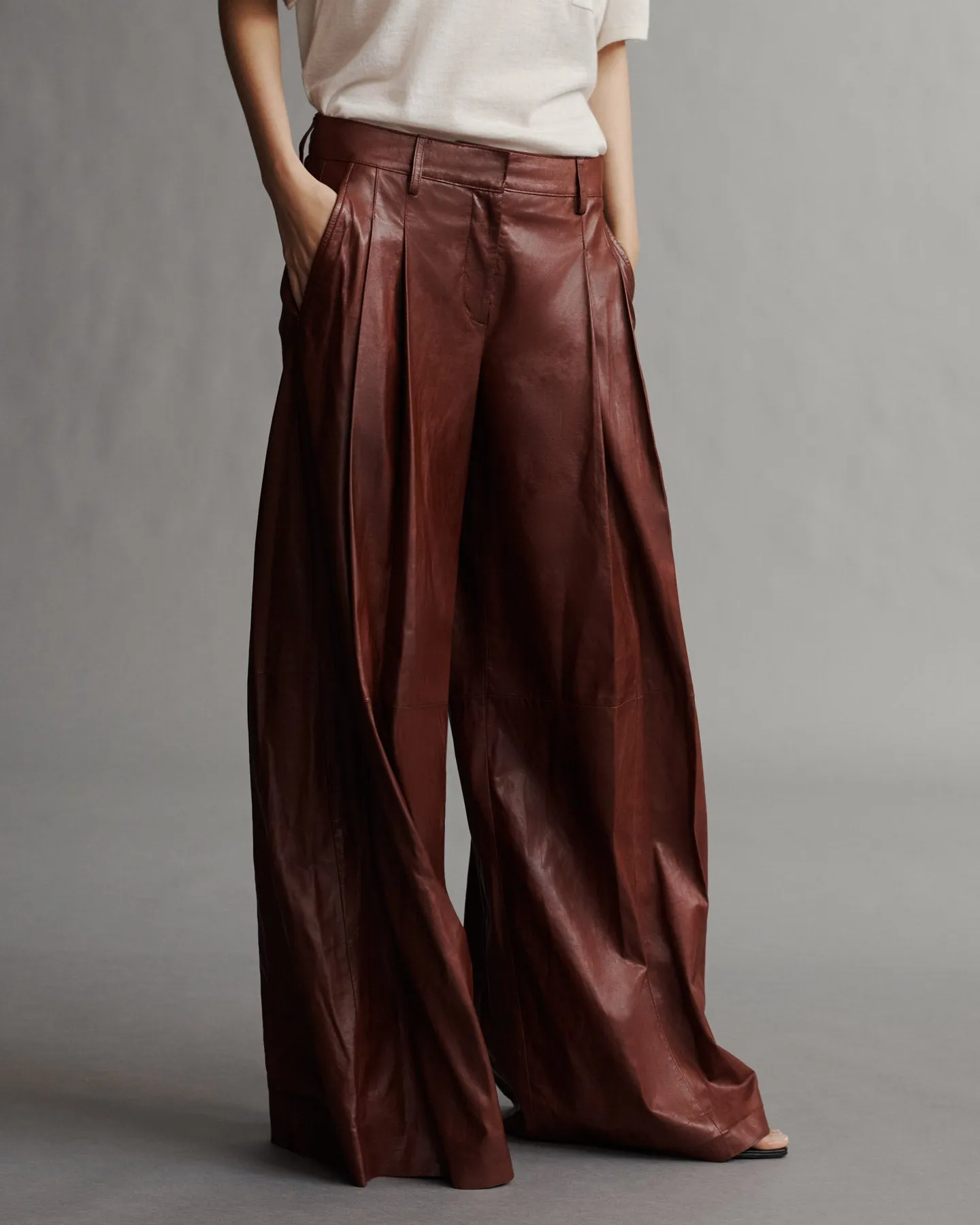 Didi Pant in Paper Leather sold by TWP CLOTHING