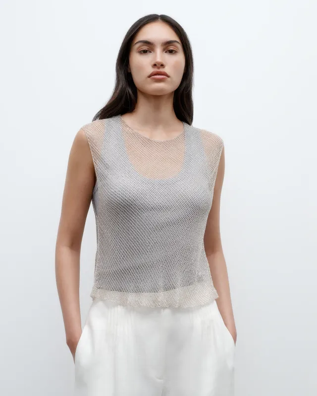 Chloe Top in Cross Hatch Beading sold by TWP CLOTHING