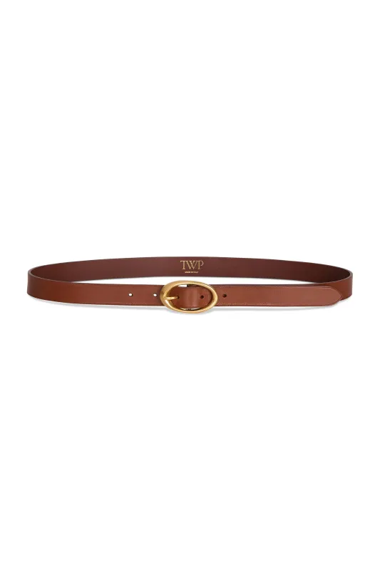 Narrow Belt in Leather sold by TWP CLOTHING