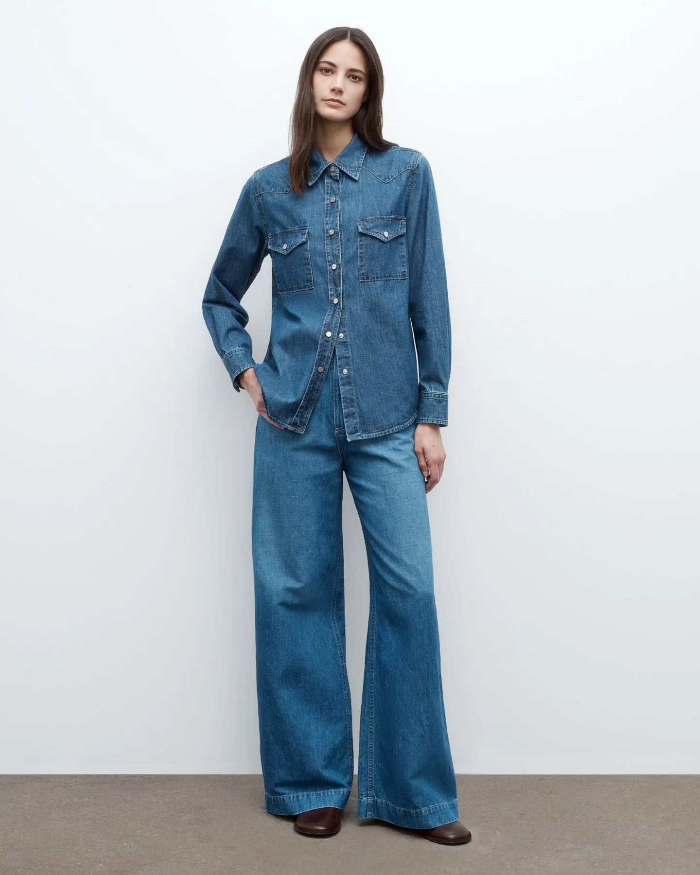 Cowboy Take Me Away Shirt in Denim Shirting sold by TWP CLOTHING product image thumbnail 3