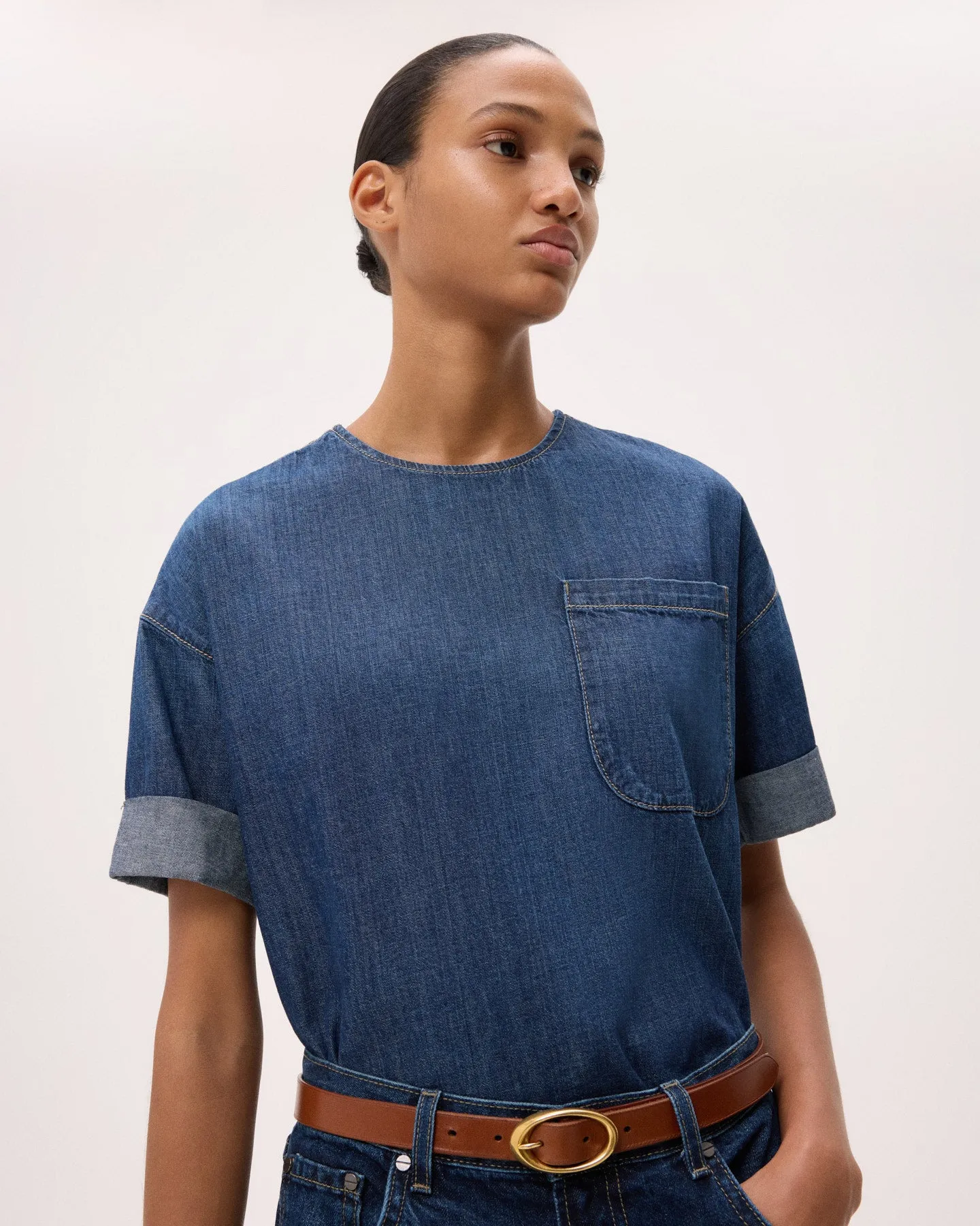 Ex T in Denim Shirting sold by TWP CLOTHING