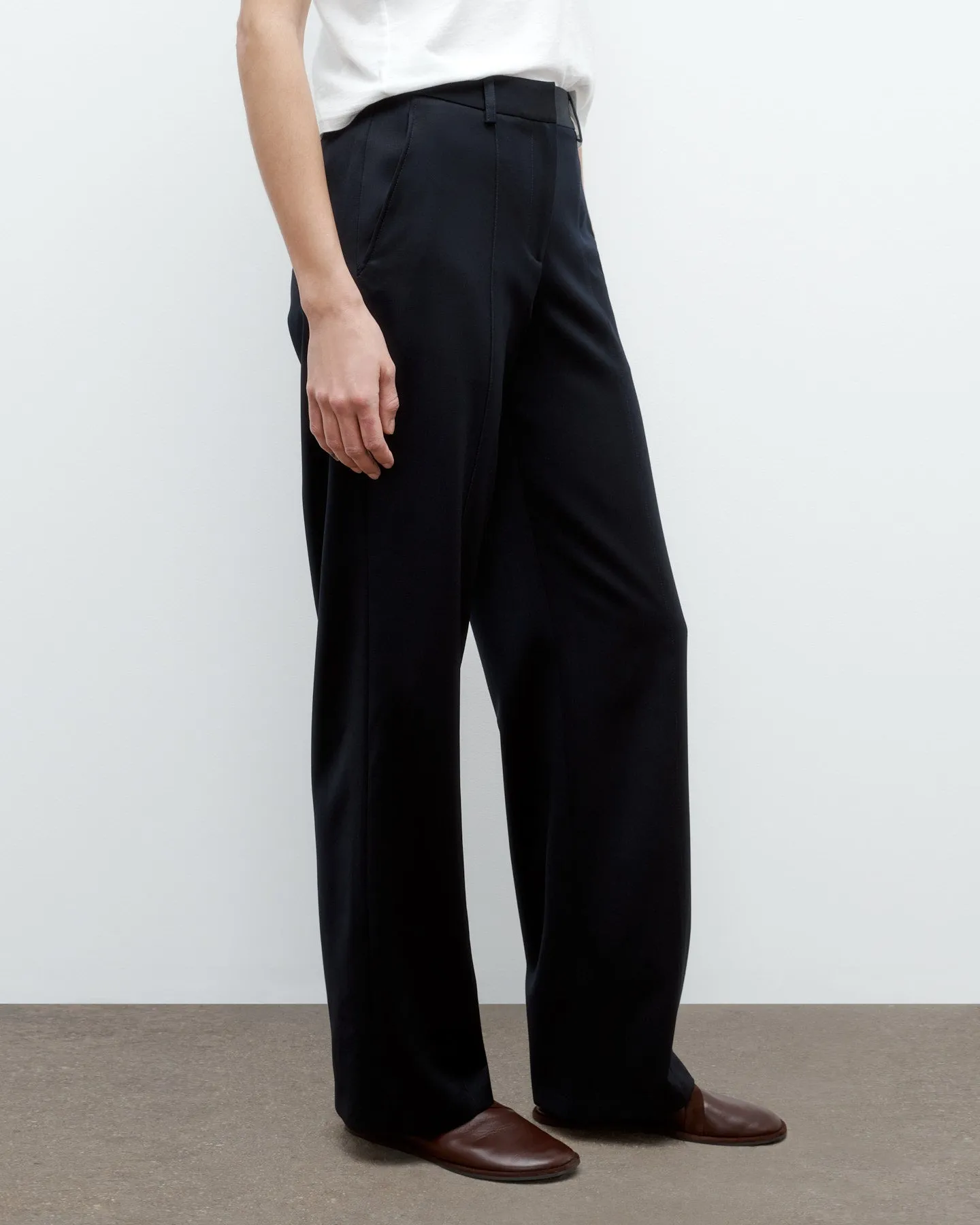 Elizabeth St. Pant in Satin Faced Wool Suiting sold by TWP CLOTHING product image thumbnail 2