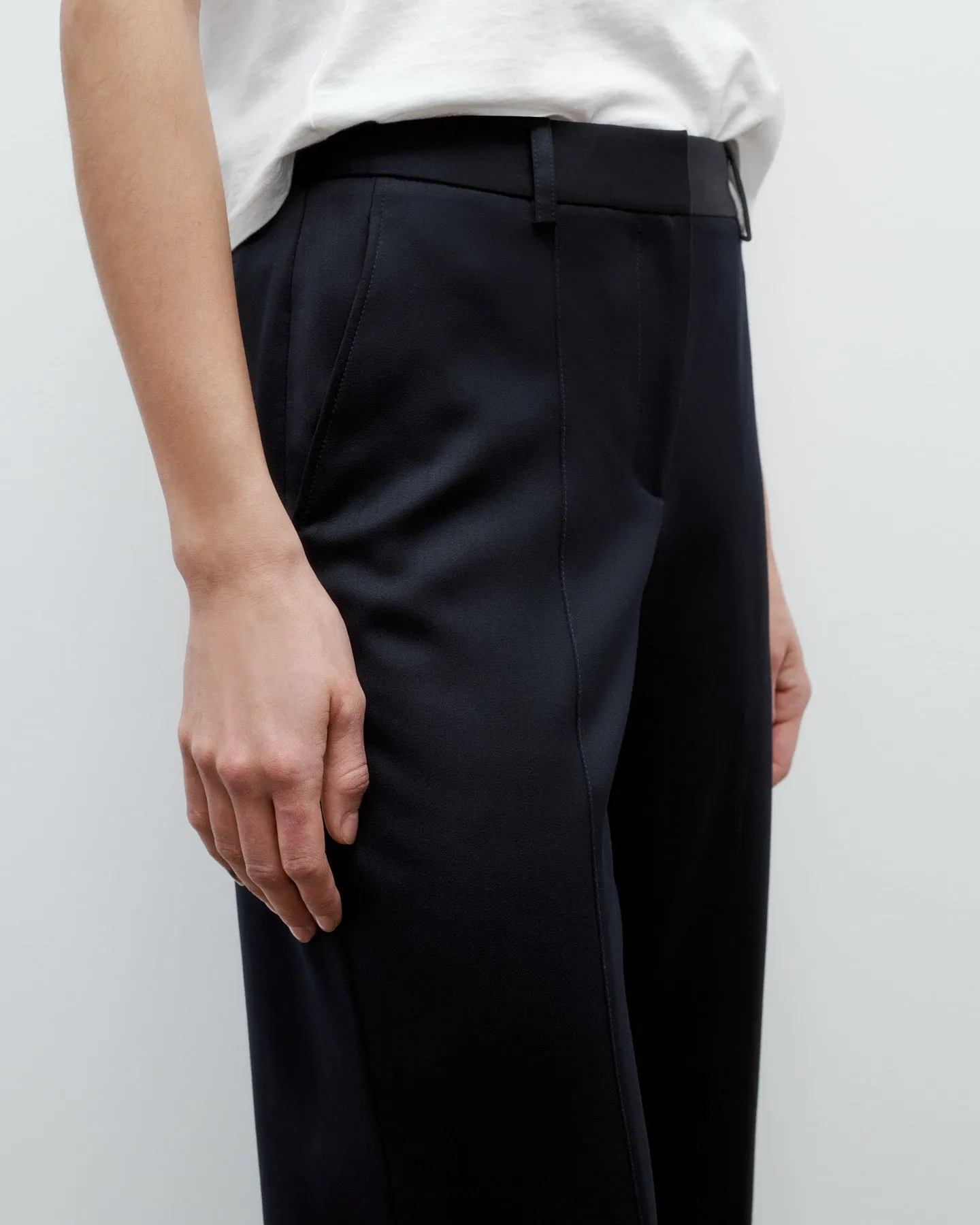 Elizabeth St. Pant in Satin Faced Wool Suiting sold by TWP CLOTHING product image thumbnail 5