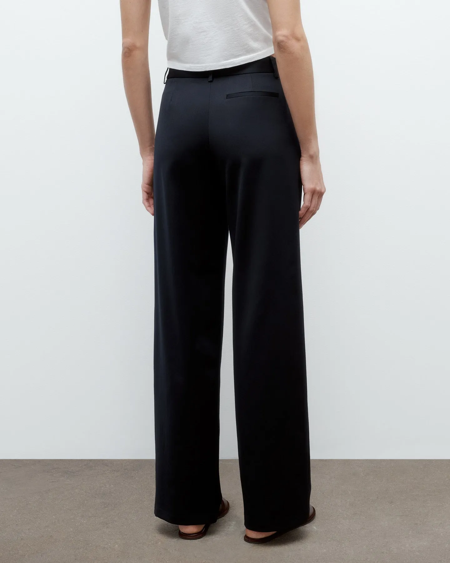 Elizabeth St. Pant in Satin Faced Wool Suiting sold by TWP CLOTHING product image thumbnail 3