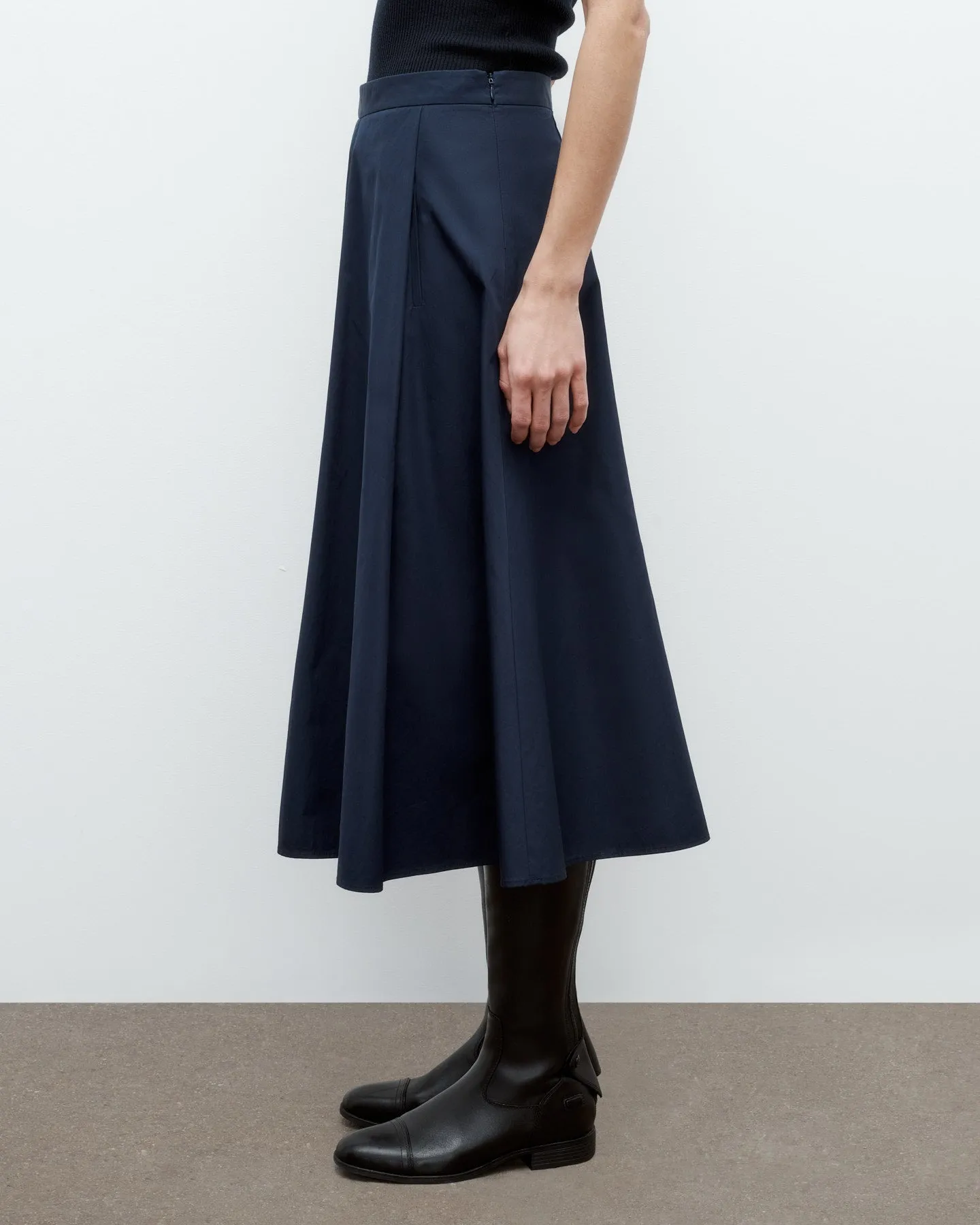Midi House Skirt in Super Compact Poplin sold by TWP CLOTHING product image thumbnail 3