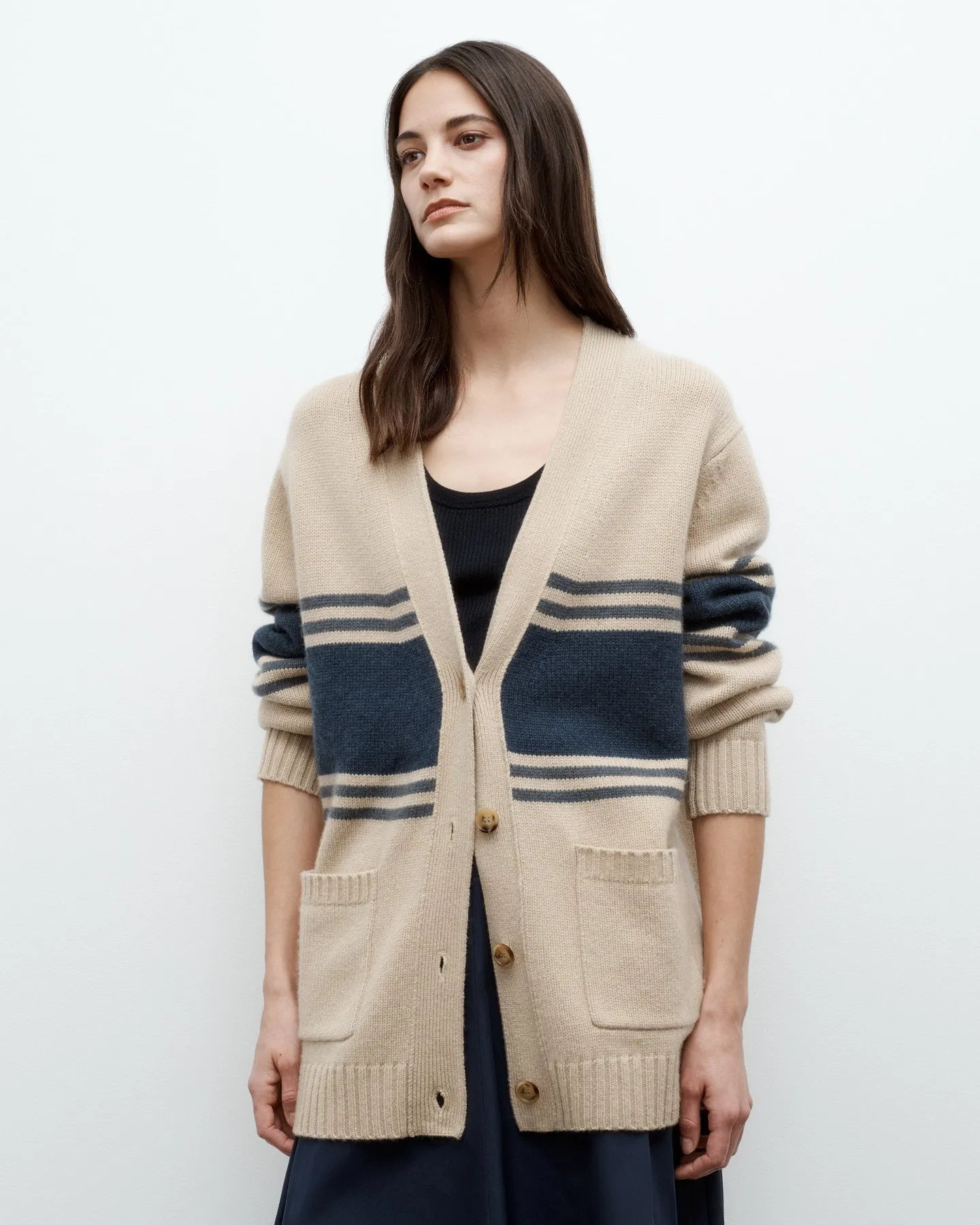 Varsity Phoebe Sweater in Italian Cashmere sold by TWP CLOTHING