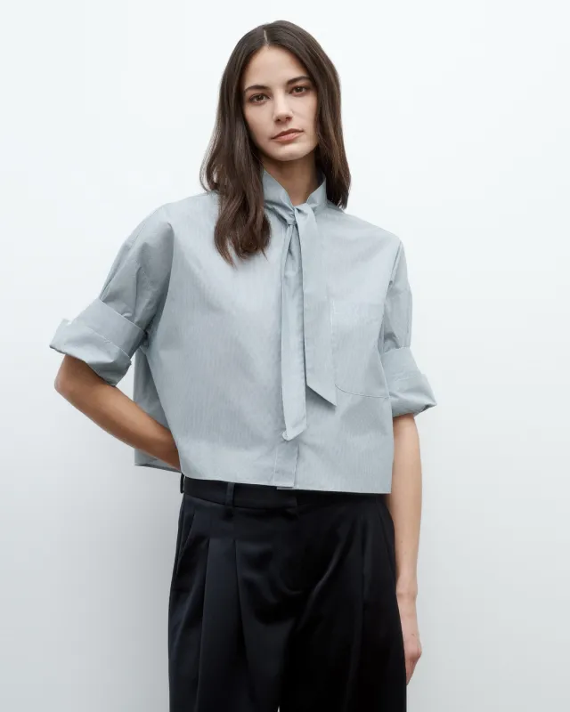 Next Ex Shirt with Tie in Baroness Stripe Cotton sold by TWP CLOTHING