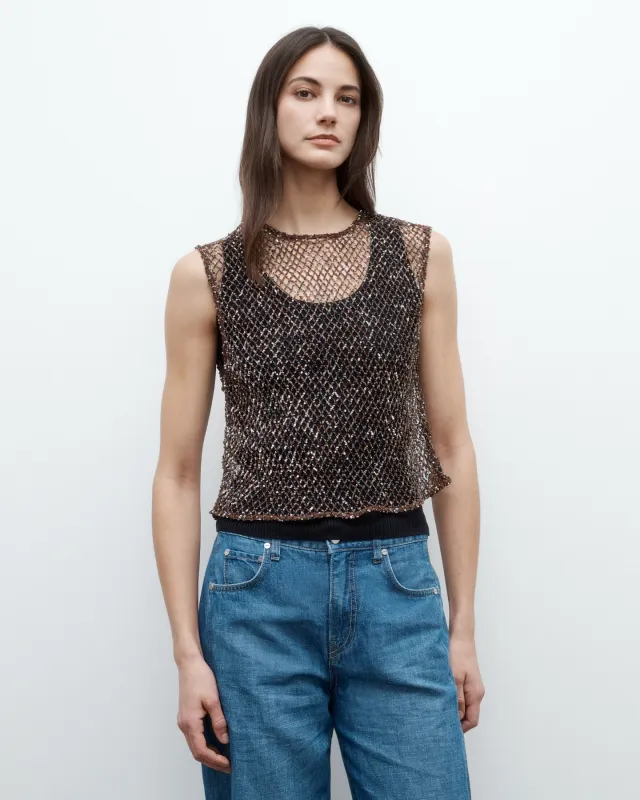 Chloe Top with Sequin on Netting sold by TWP CLOTHING