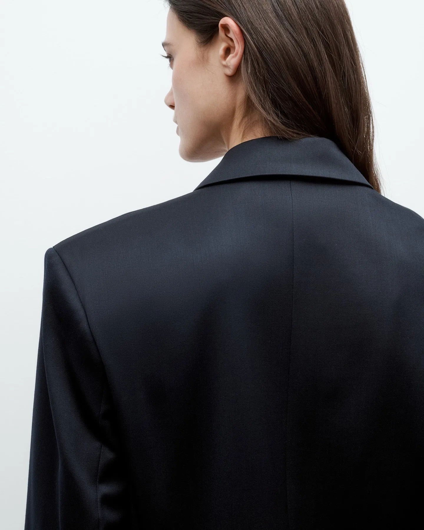 Girl Boy Girl Blazer in Satin Faced Wool Suiting sold by TWP CLOTHING product image thumbnail 4