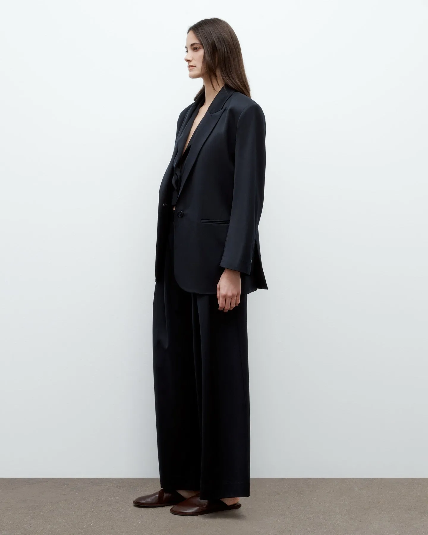 Girl Boy Girl Blazer in Satin Faced Wool Suiting sold by TWP CLOTHING product image thumbnail 3