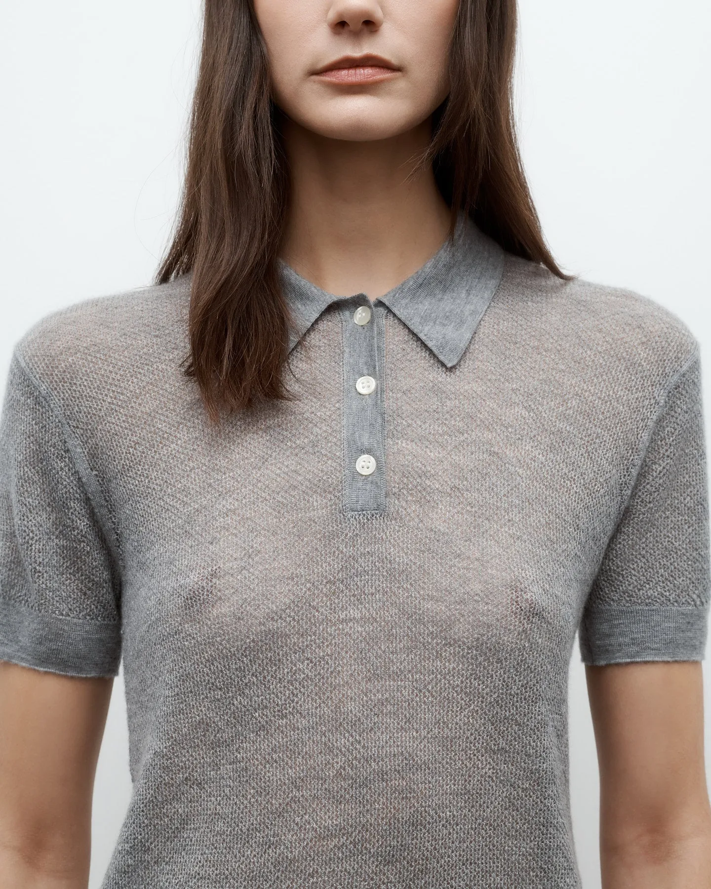 Gauze Polo in Superfine Cashmere sold by TWP CLOTHING product image thumbnail 4