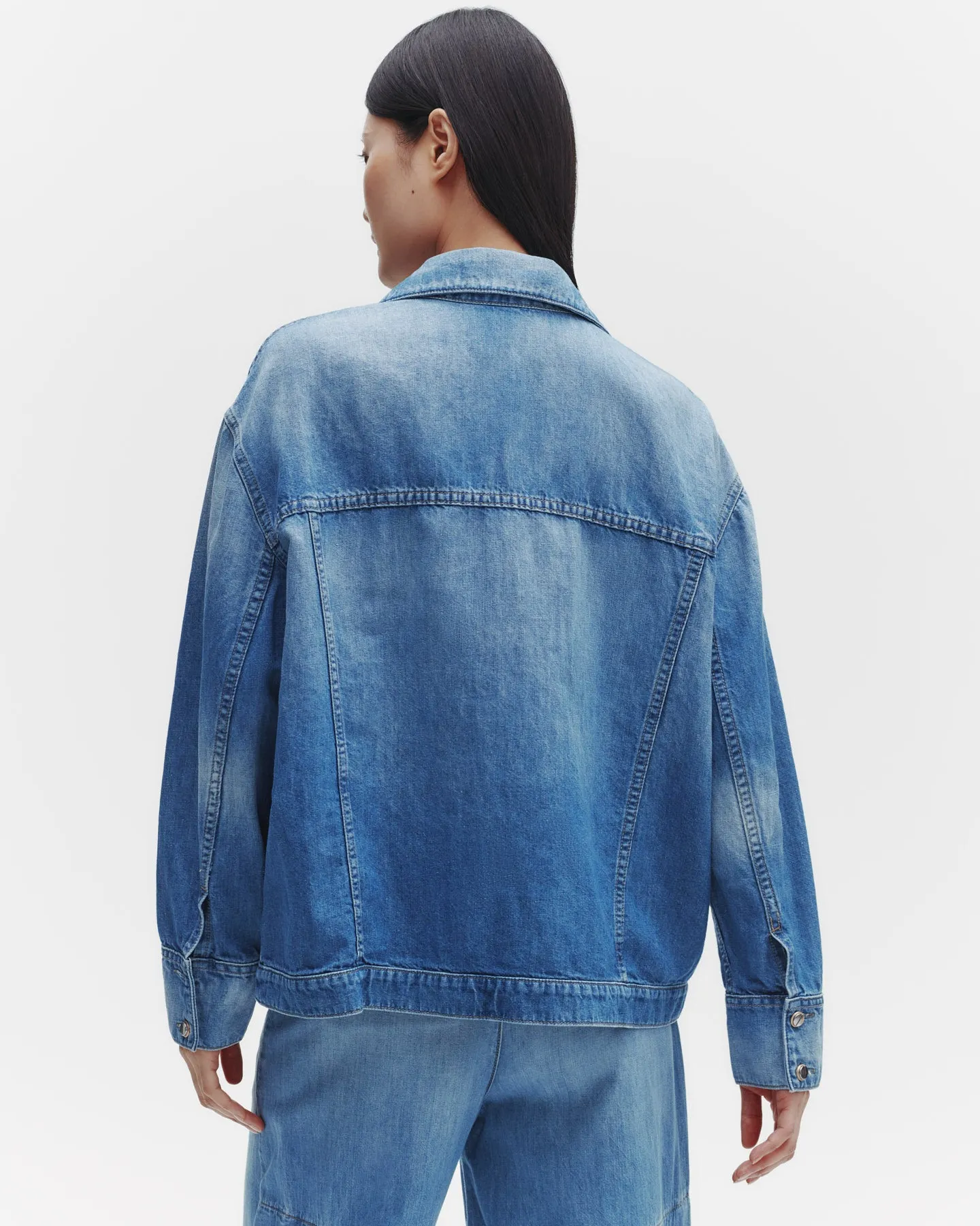 At Ease Popover in Linen Cotton Denim sold by TWP CLOTHING product image thumbnail 3