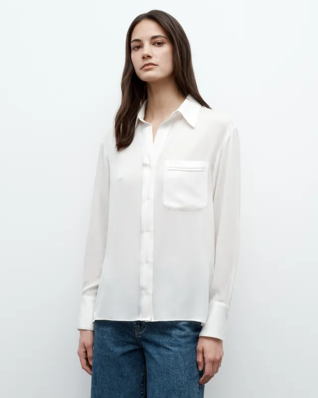 New Joey Shirt in Silk Georgette sold by TWP CLOTHING