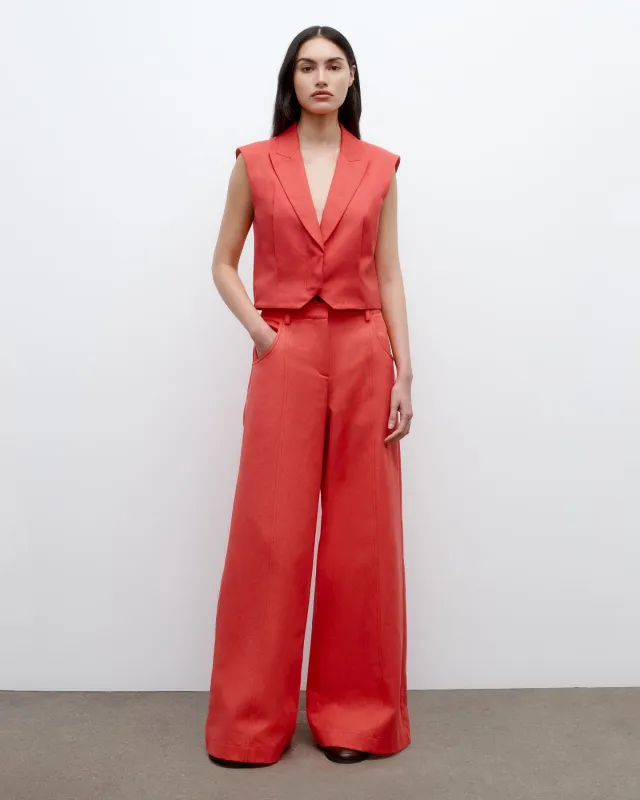 Dee's Trouser in Cotton Linen Twill sold by TWP CLOTHING