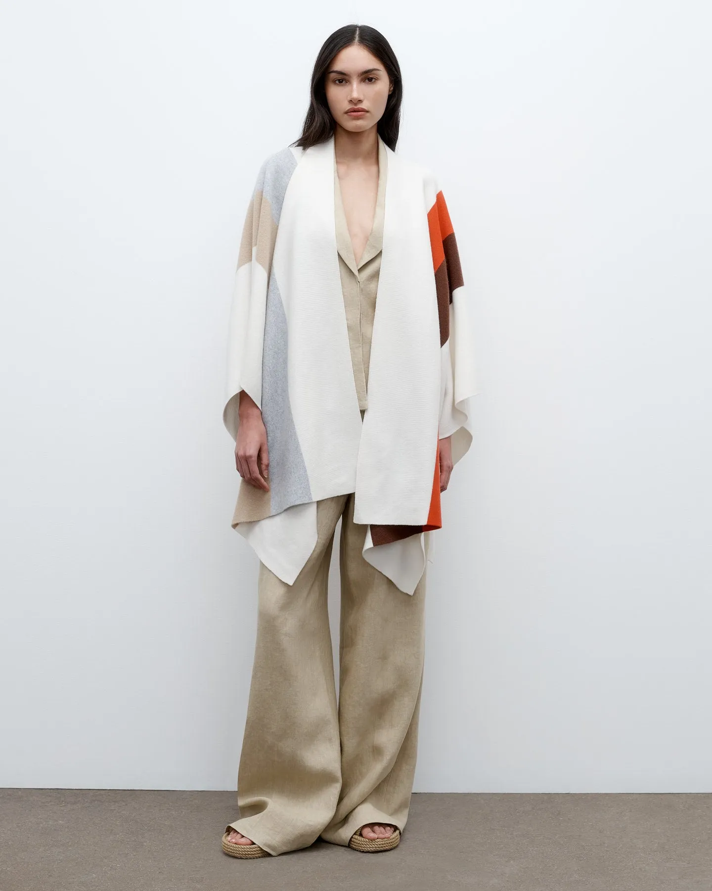 Double Striped Poncho in Cashmere sold by TWP CLOTHING product image thumbnail 5