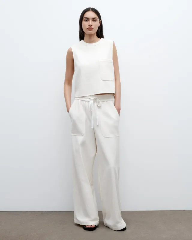 Cropped Muscle Tank in French Terry sold by TWP CLOTHING