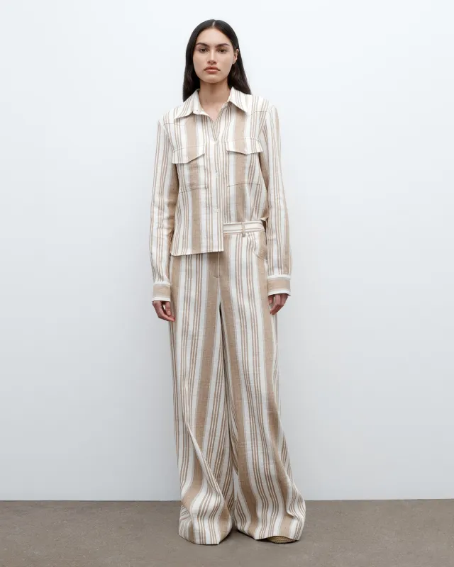 Demie Trouser in Tosca Barre Linen sold by TWP CLOTHING