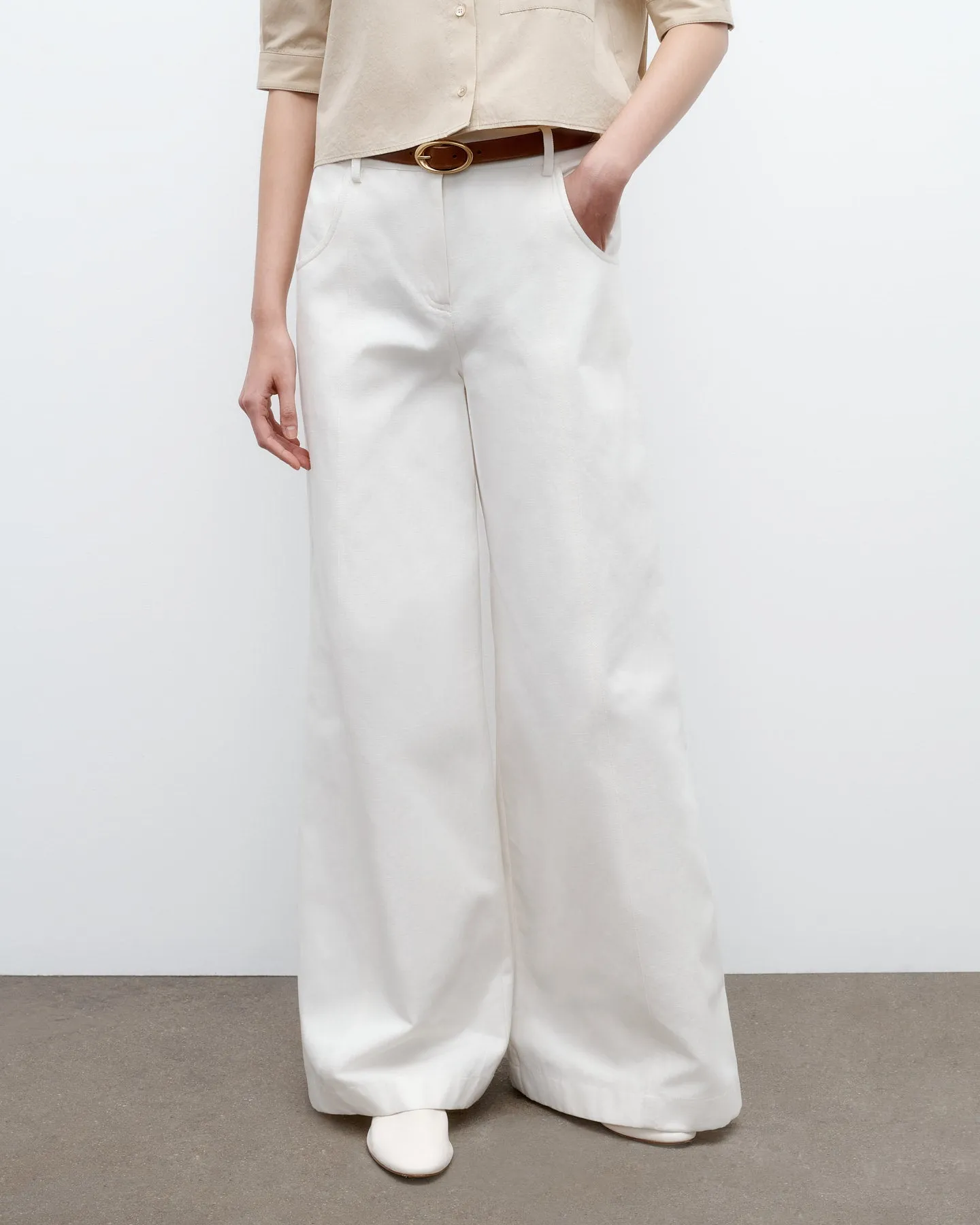 Dee's Trouser in Cotton Linen Twill sold by TWP CLOTHING