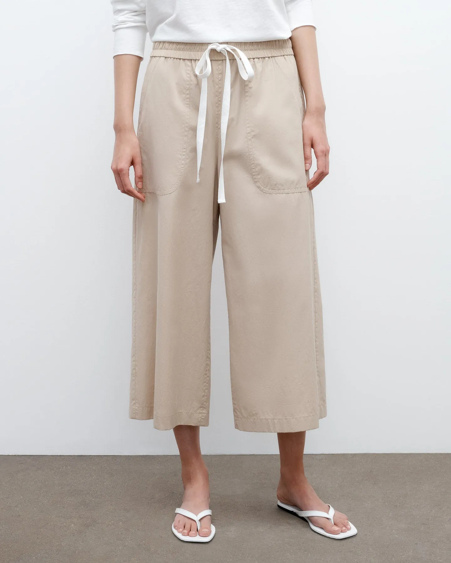 Cropped Main St Pant in Vintage Washed Poplin sold by TWP CLOTHING