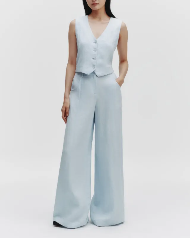 Dee's Trouser in Washed Linen sold by TWP CLOTHING