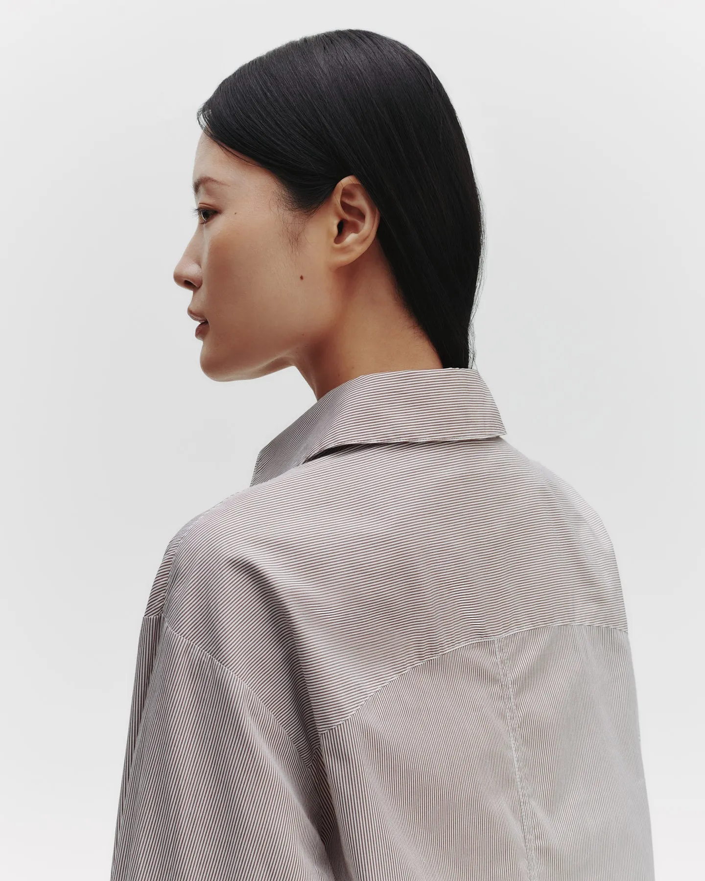 E.B. Shirt in Superfine Cotton Mini Stripe sold by TWP CLOTHING product image thumbnail 4