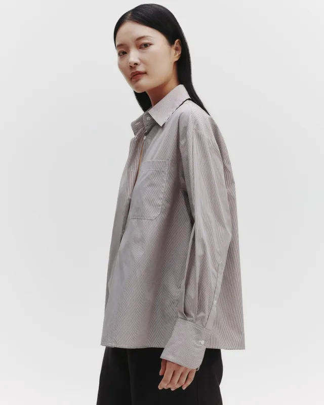 E.B. Shirt in Superfine Cotton Mini Stripe sold by TWP CLOTHING