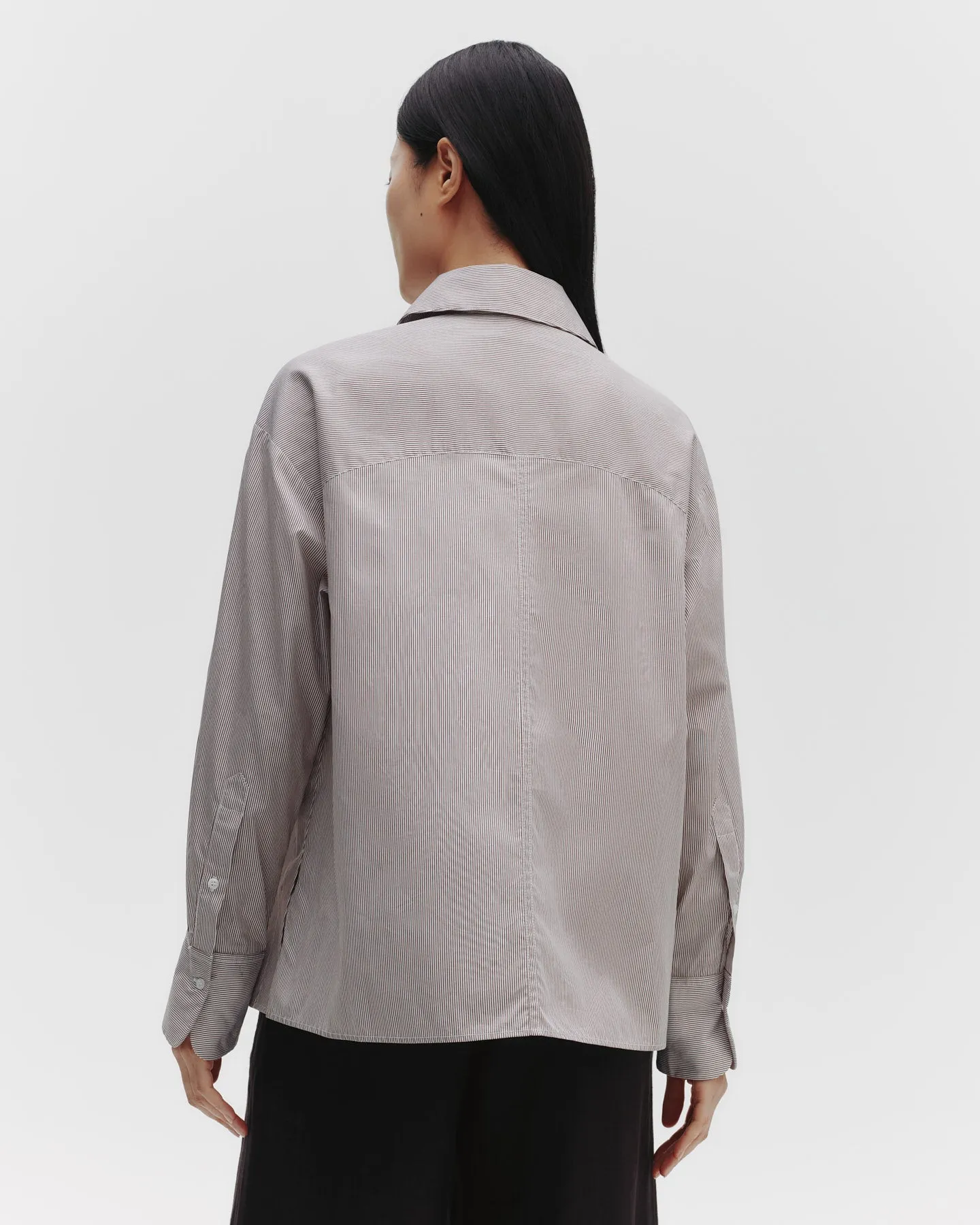 E.B. Shirt in Superfine Cotton Mini Stripe sold by TWP CLOTHING product image thumbnail 3