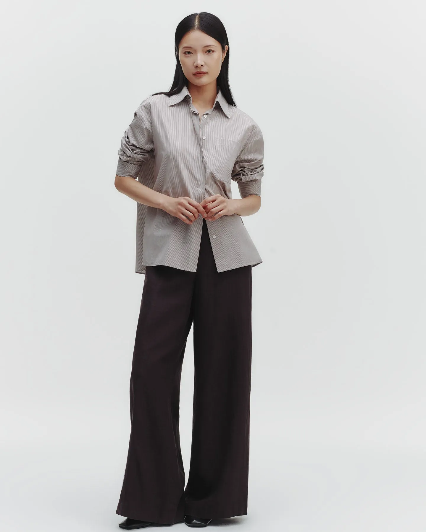 E.B. Shirt in Superfine Cotton Mini Stripe sold by TWP CLOTHING product image thumbnail 5