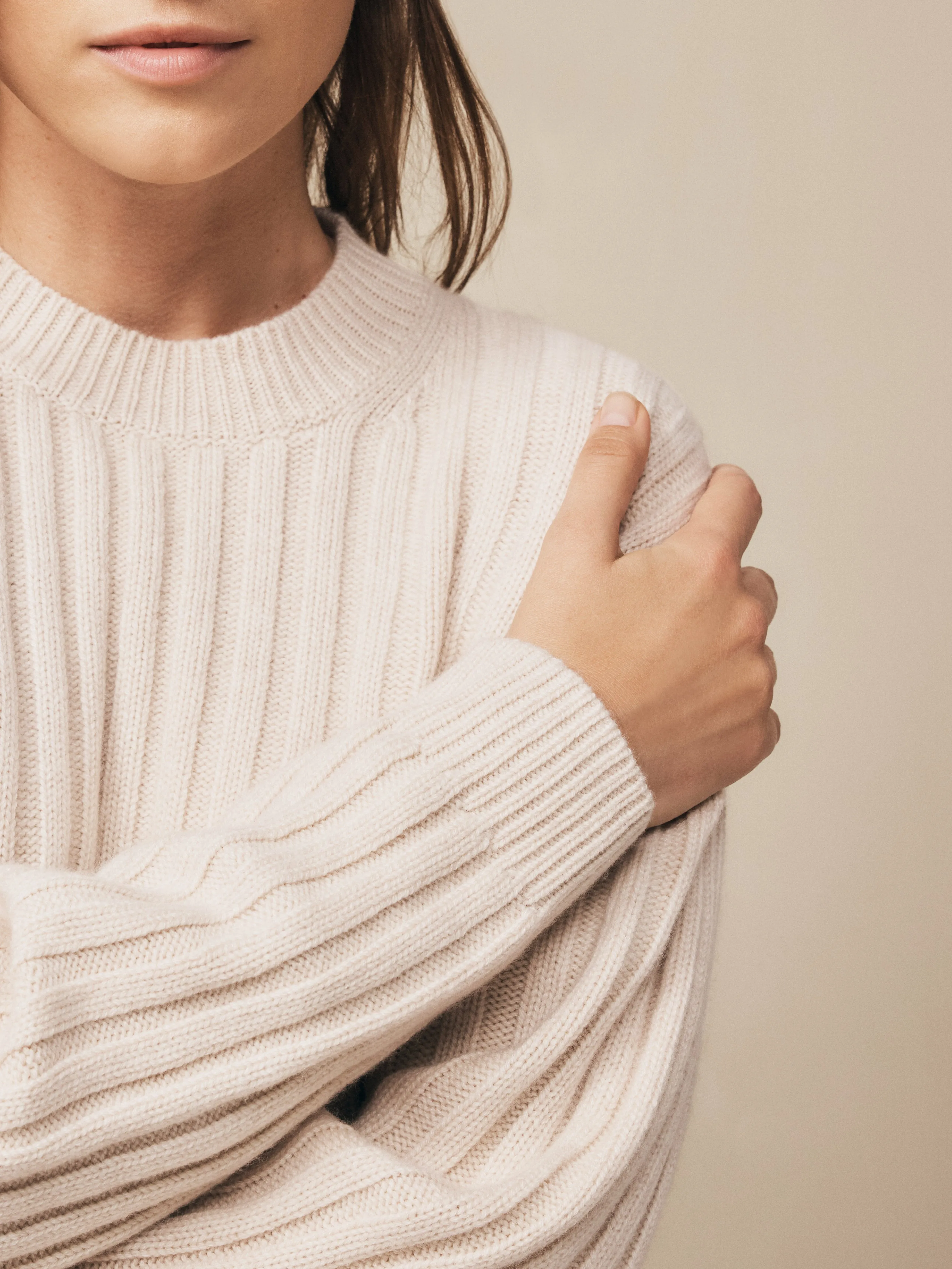 Ribbed Boy Crewneck in Cashmere sold by TWP CLOTHING product image thumbnail 2