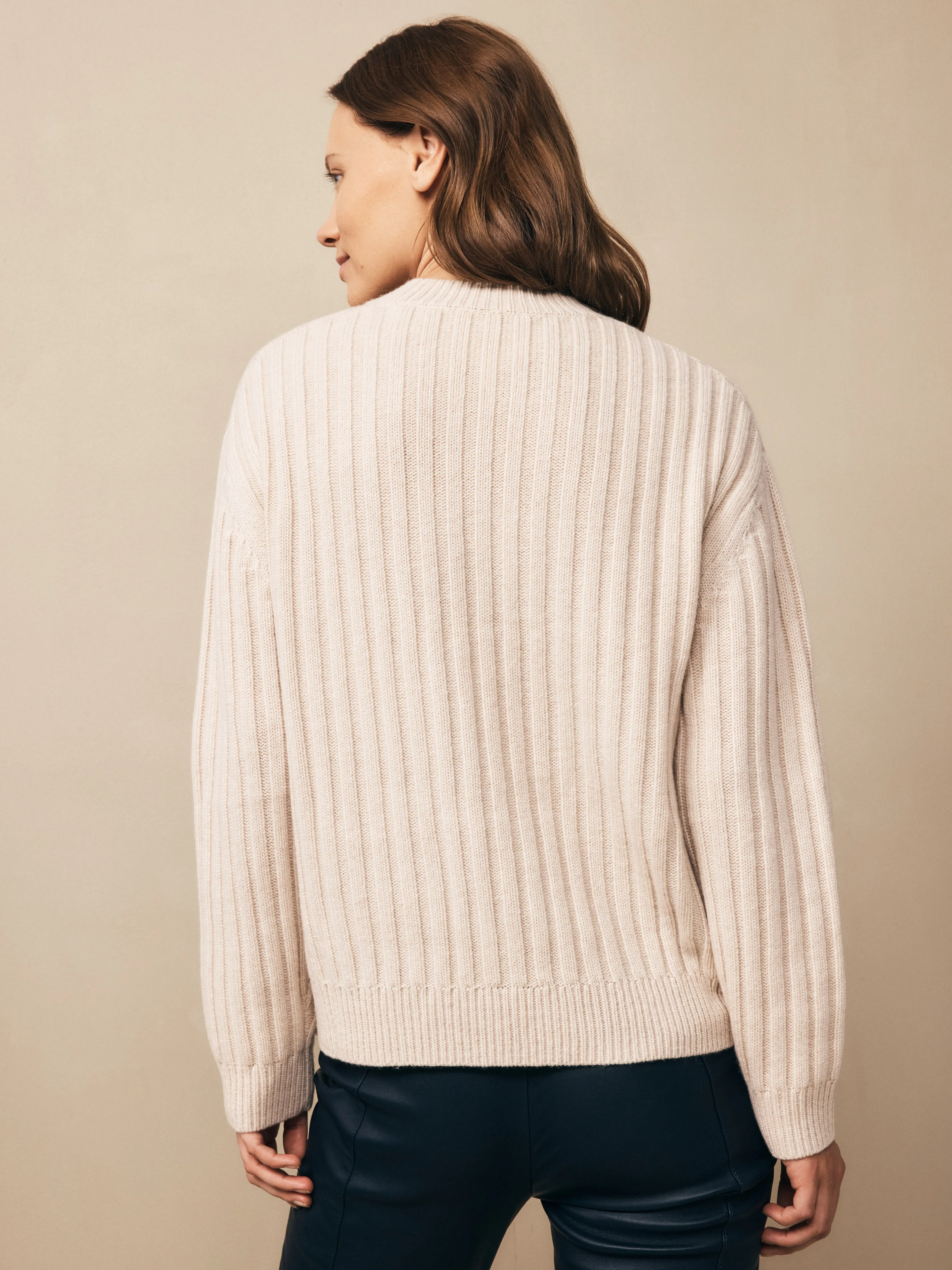 Ribbed Boy Crewneck in Cashmere sold by TWP CLOTHING product image thumbnail 3