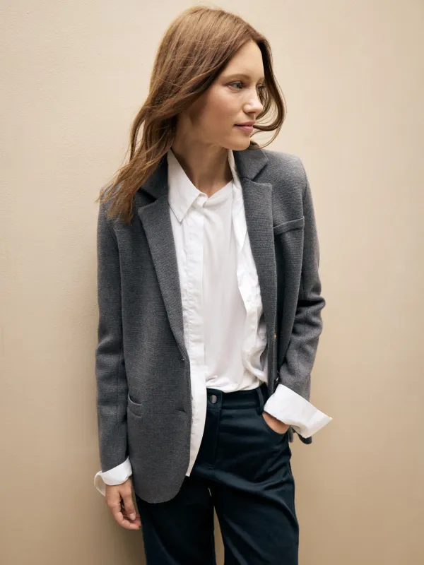 Knit Boyfriend Blazer in Wool sold by TWP CLOTHING