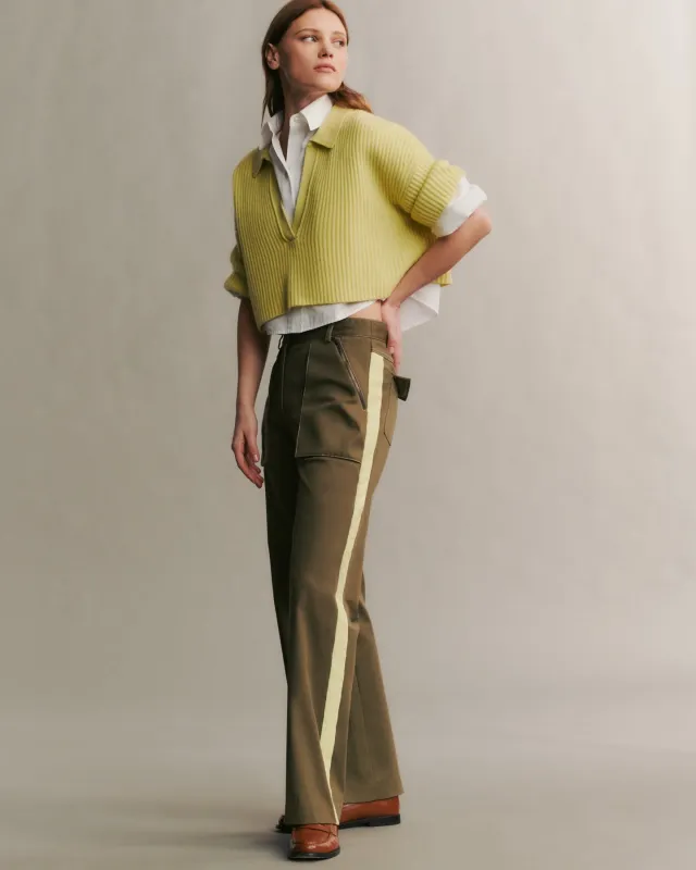 Isa Pant in stretch Cotton Twill sold by TWP CLOTHING