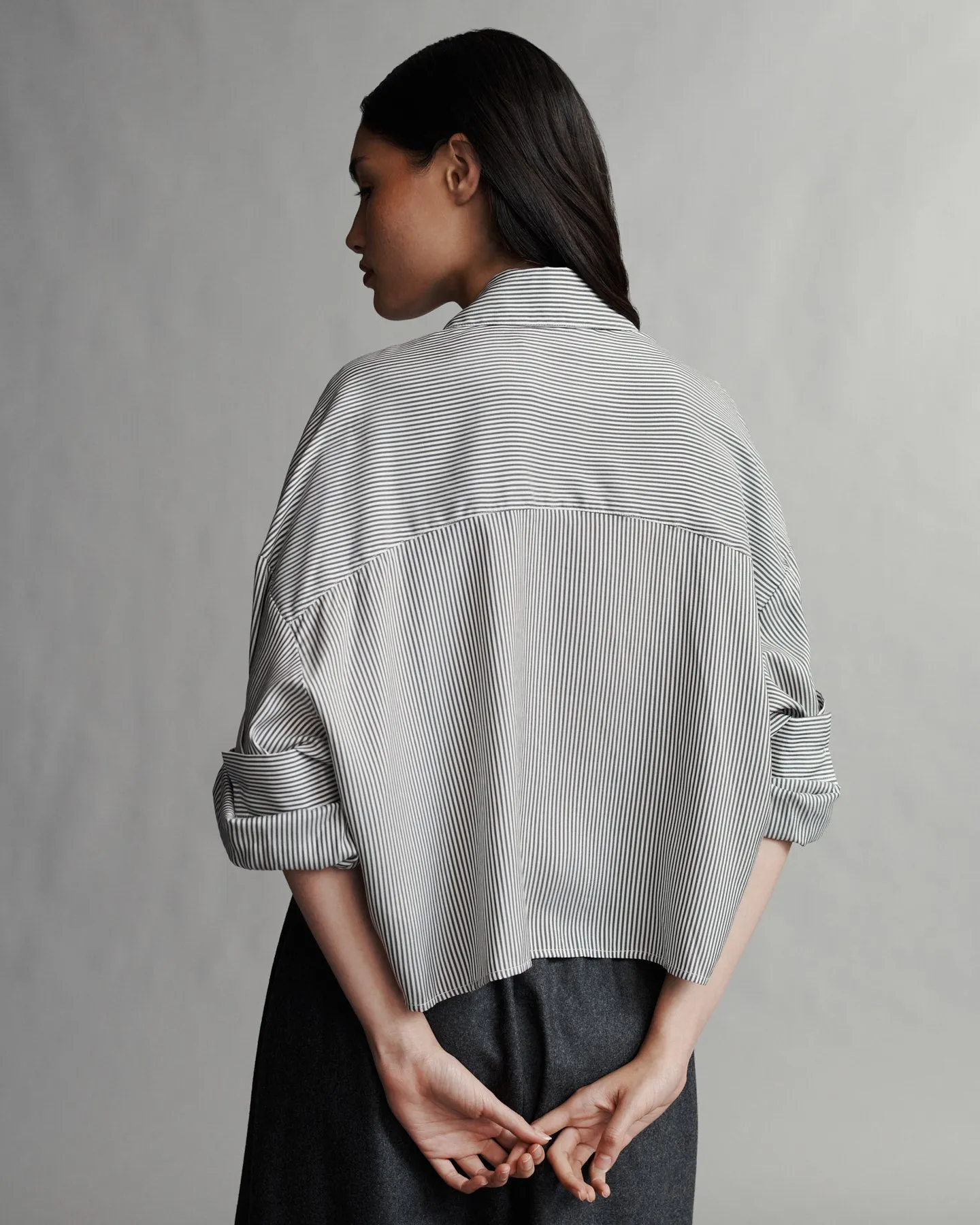 Next Ex Shirt in Silk Stripe Voile sold by TWP CLOTHING product image thumbnail 4