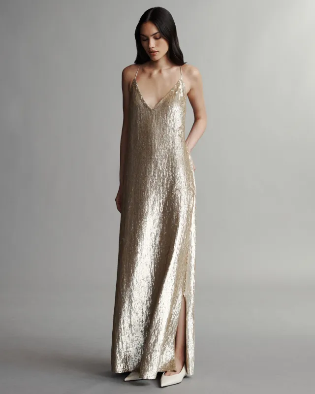 Josephine Dress in Crosshatch Beading sold by TWP CLOTHING