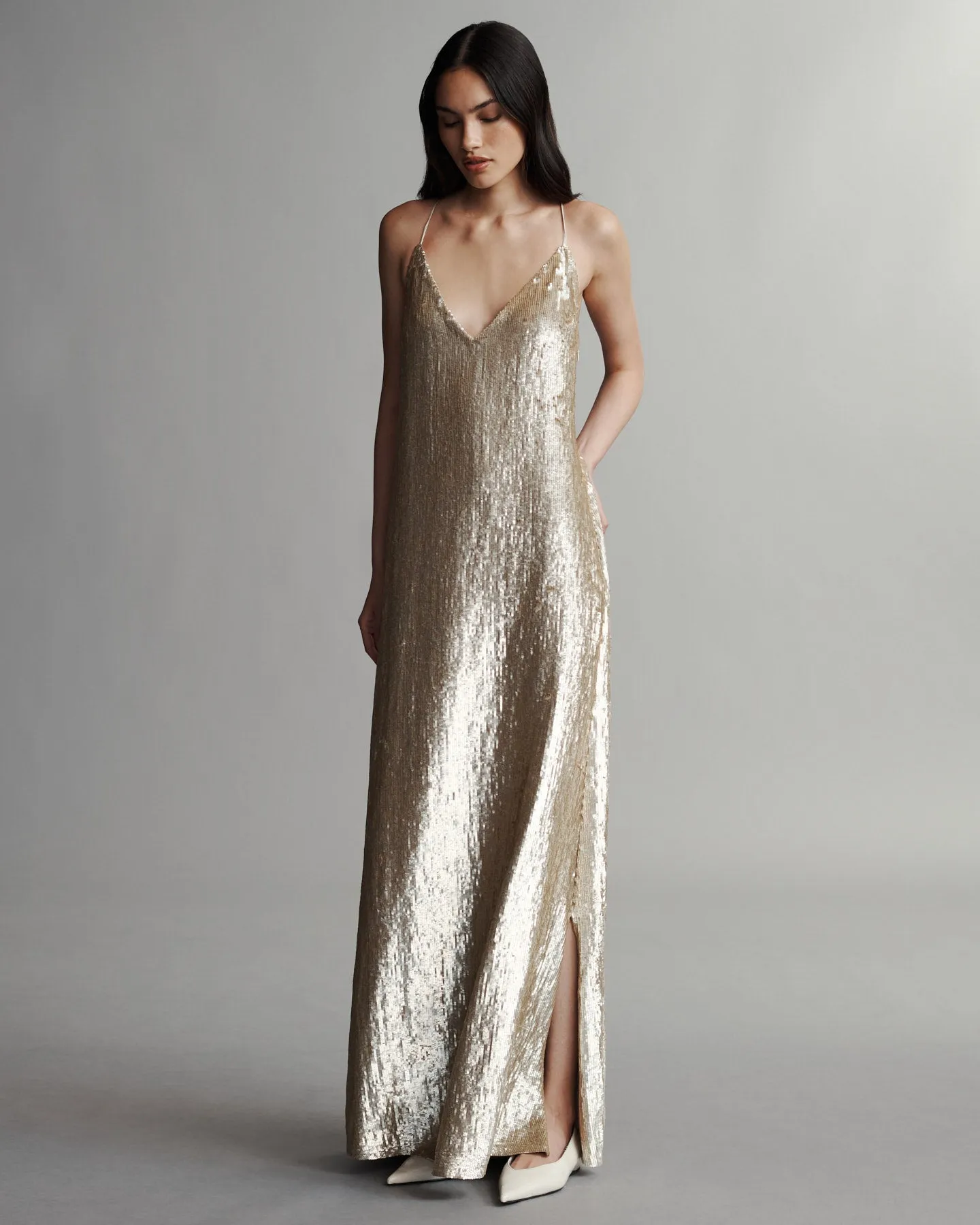 Josephine Dress in Crosshatch Beading sold by TWP CLOTHING