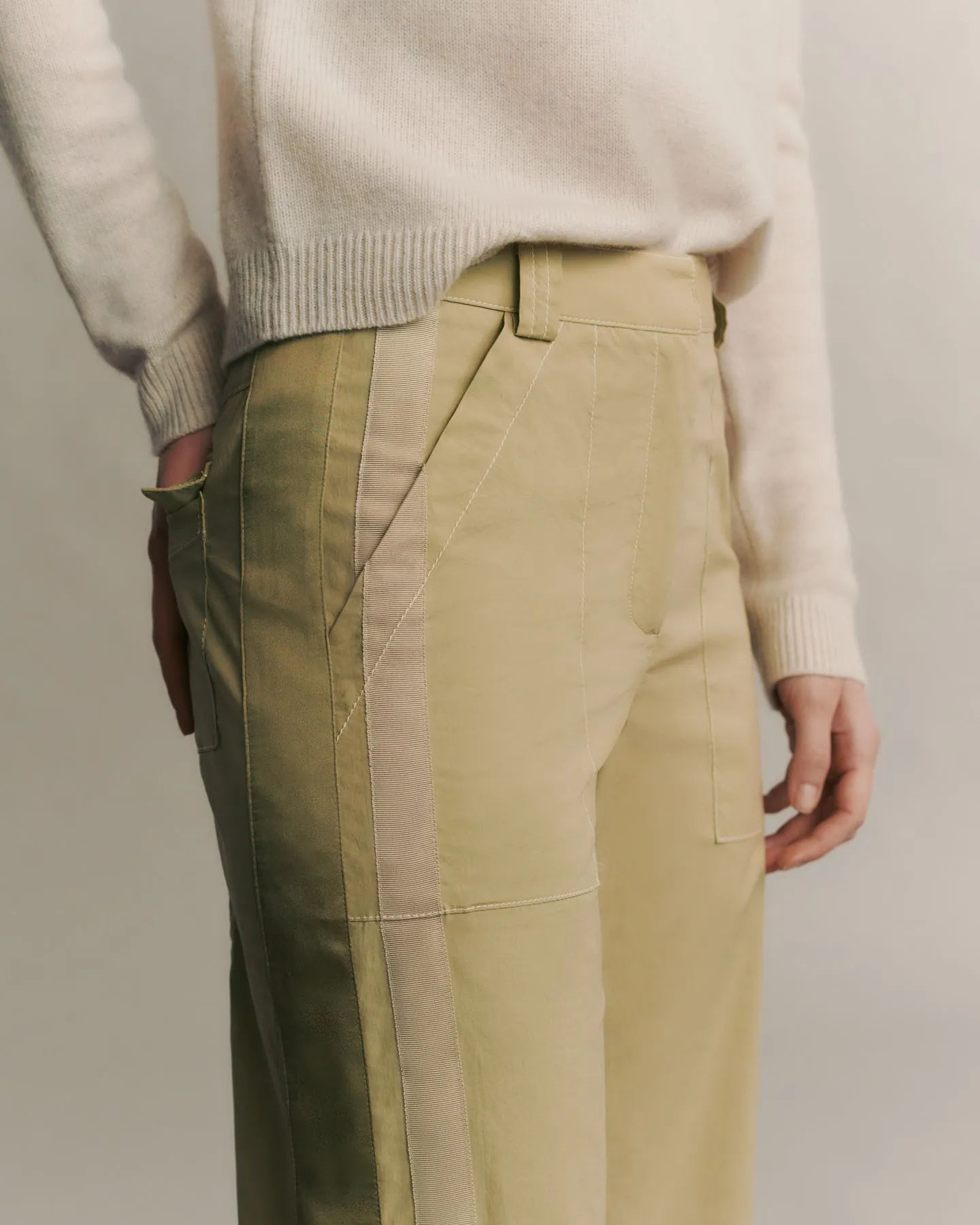 Izzy Pant in Stretch Cotton Poplin sold by TWP CLOTHING