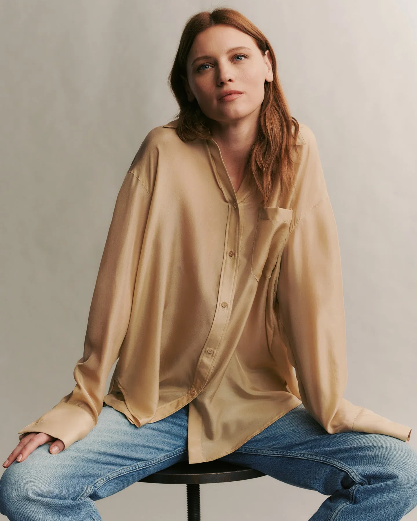 Big Joe Shirt in washed silk habotai sold by TWP CLOTHING product image thumbnail 2